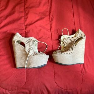 Charlotte Russe tan high heels